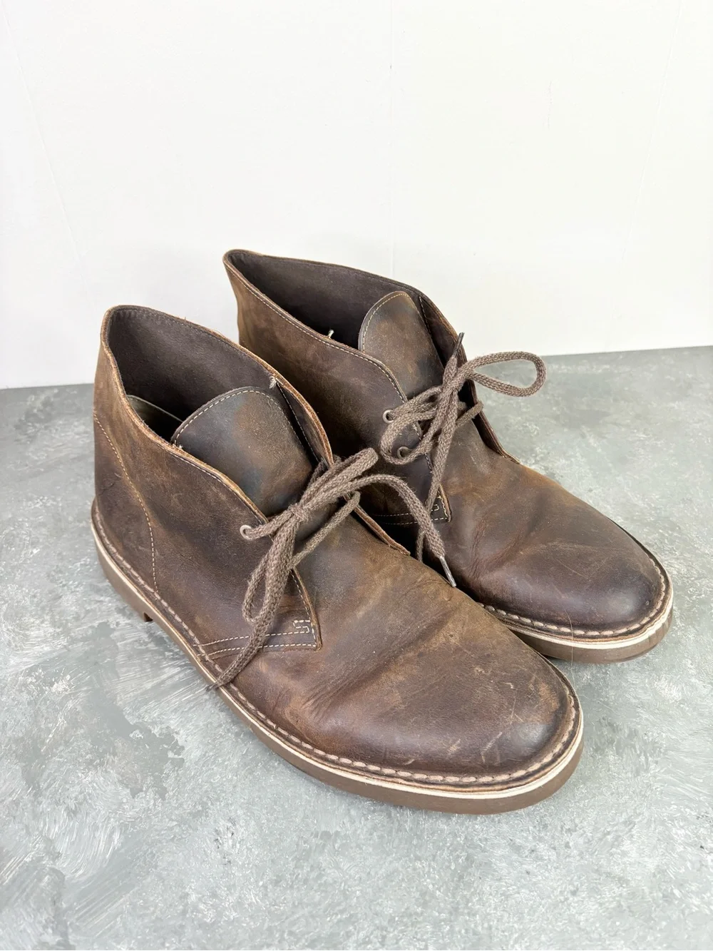 Clarks Men's Bushacre 3 desert chukka boots shoes brown leather size 11